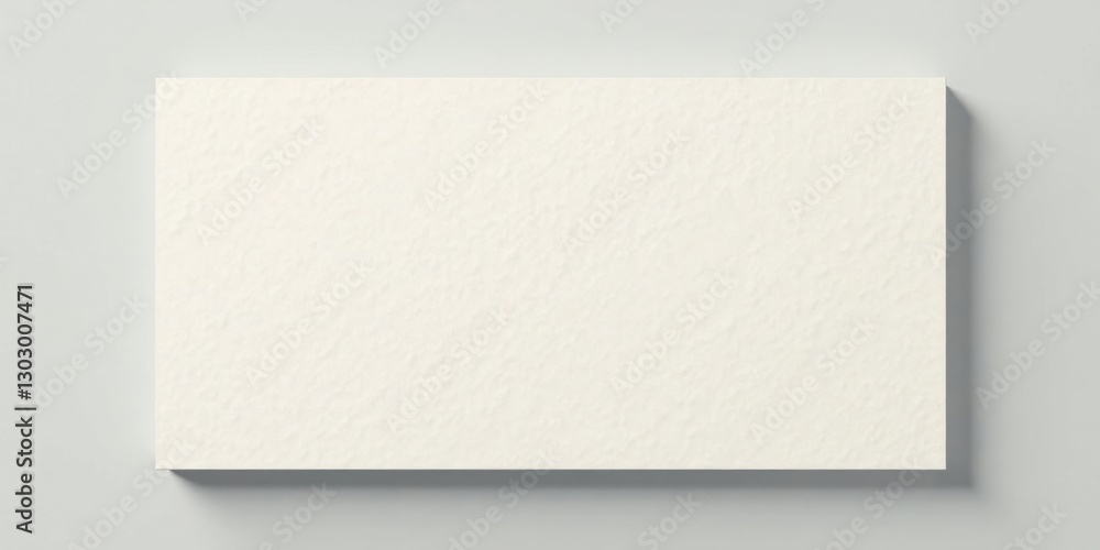 Poster Cream-Colored Rectangular Paper Mockup on a Subtle Gray Background, Ideal for Branding and Design Presentations