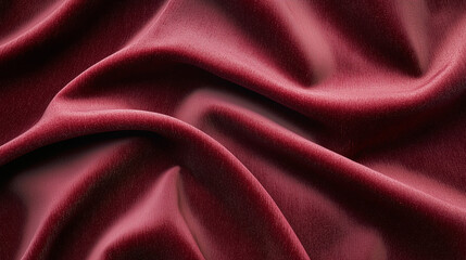 Luxurious Red Velvet Fabric Texture Background