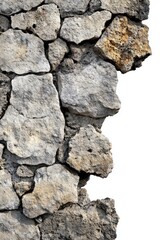 Textured stone wall with irregular shapes and colors