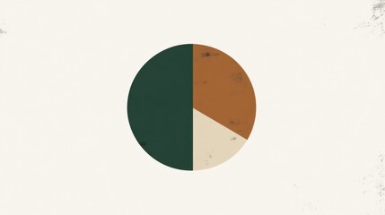 brown green icon for statistical shape