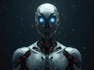 Fototapeta premium futuristic robot in space