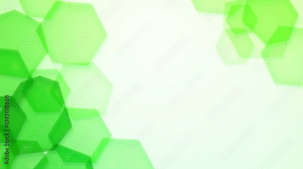 Aufkleber abstract green hexagon shapes overlay on white background for design projects
