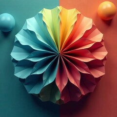 Obraz premium Paper ball texture for design elements or artistic concepts, craft, artwork, abstract