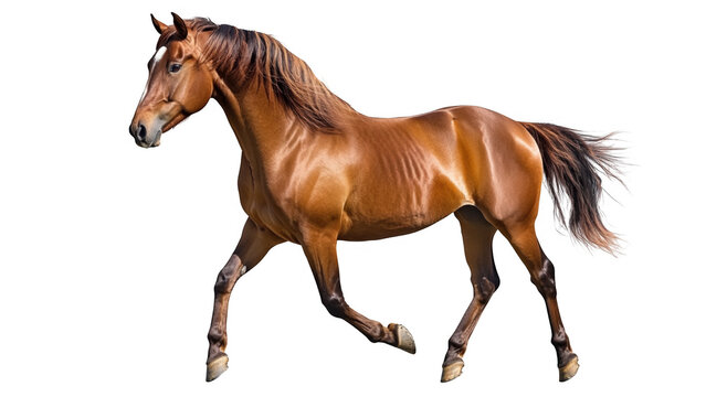 Chestnut Horse in Motion