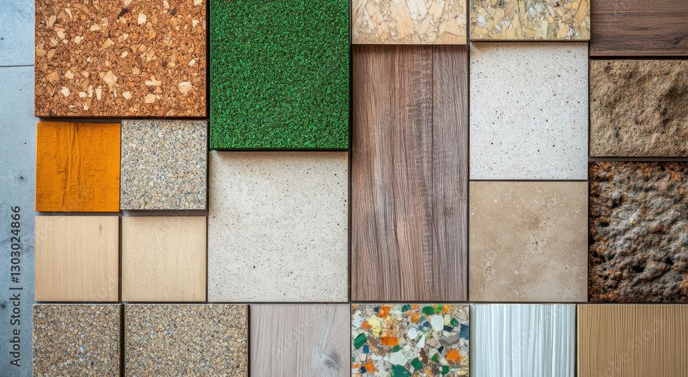 Poster the wall features an array of diverse textures and colors, showcasing different materials suitable f