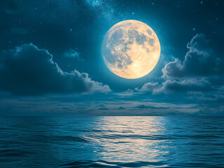 moon over the sea
