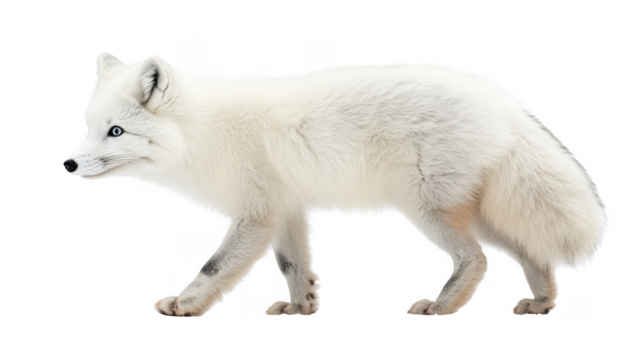 Arctic Fox Walking in Winter