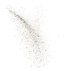 Fine Black Pepper Powder Isolated on a Transparent Background PNG.