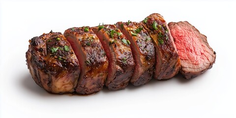 sliced picanha steak