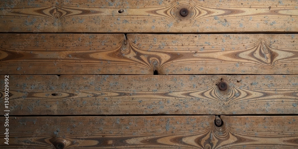 Aufkleber detailed texture of weathered, horizontal wooden planks with natural grain patterns and subtle dusti