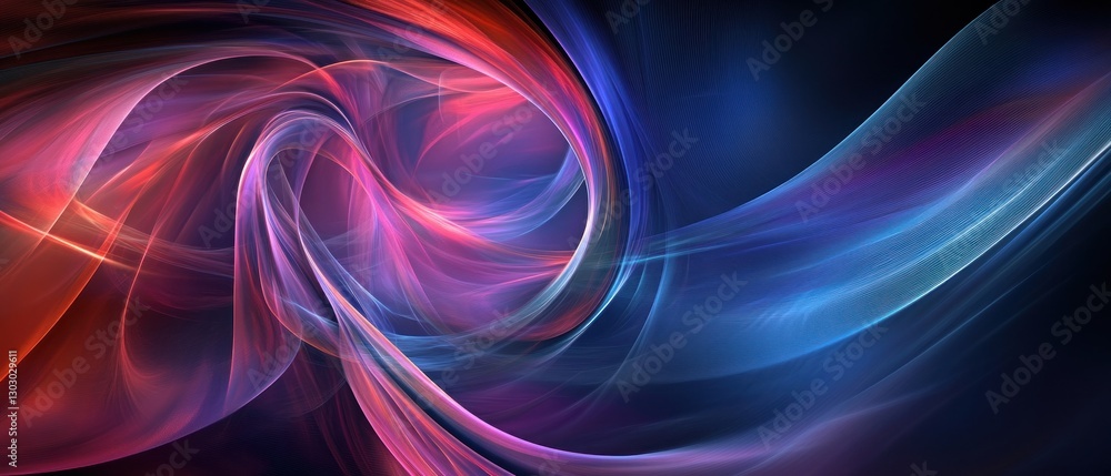 Poster abstract flowing patterns in vibrant colors and light
