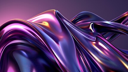 Fototapeta premium Abstract iridescent liquid swirls, digital art, purple, blue, pink, 3D rendering, vibrant colors, fluid dynamics, smooth curves, glossy surface, modern art, contemporary design.
