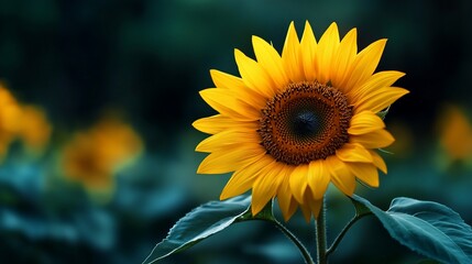 Fototapeta premium Vibrant Sunflower in Field