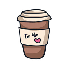 cup of coffee with paper