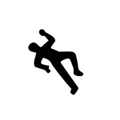 Dead body silhouette icon