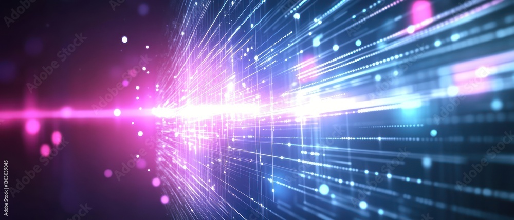 Poster vibrant light rays creating dynamic visual effects