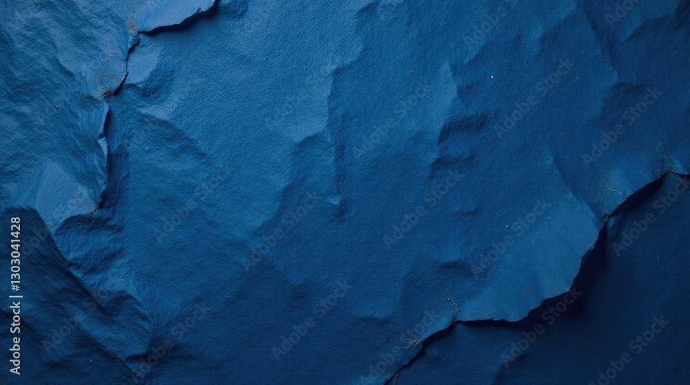 Poster Abstract Deep Blue Textured Surface  A Study in Deep Hues and Undulating Forms