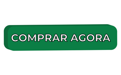 Website button, shopnow, in green tones, graphic elements for designers, portuguese text