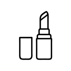 Lipstick icon on transparent background for beauty and self-care concept