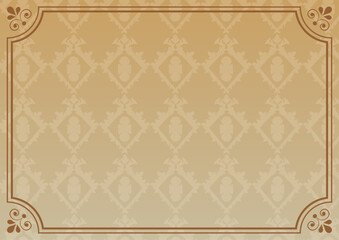 アンティーク風のフレーム背景