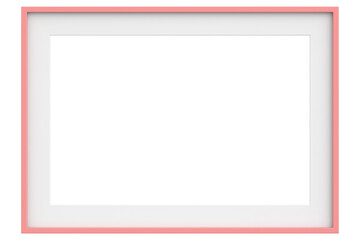 Picture frame. Landscape frame. 3D illustration.