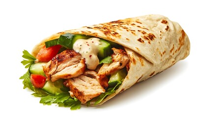 Delicious Chicken Wrap with Fresh Vegetables