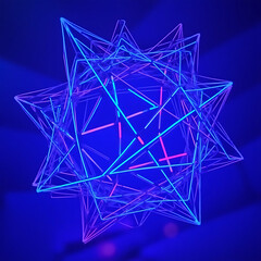 abstract technology background A futuristic, high-tech atmosphere is evoked by a mesmerizing purple and blue neon background