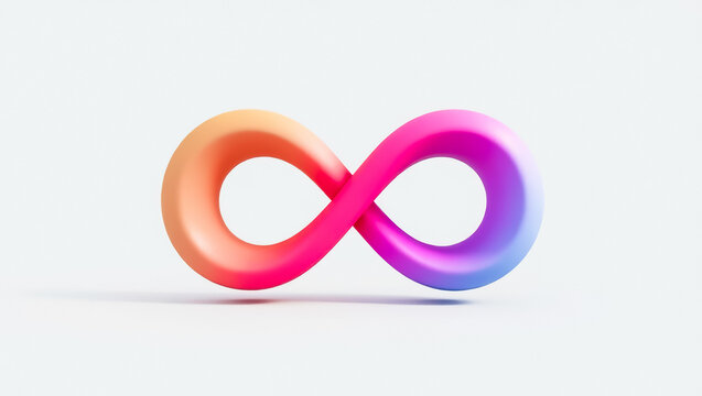 3d gradient infinity symbol: a colorful abstract