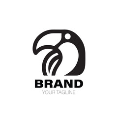 Obraz premium Toucan Logo. Toucan Logo Design. Toucan Logo Brand. Toucan Logo Vector Design Isolated on White Background