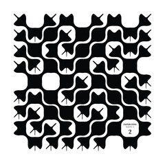 Abstract Vector Pattern - Unique, original, and completely random pattern design -  Paper pins Series A - 2