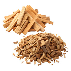 Wood Chips & Smoking Splits on trasparent background