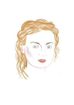 BLOND WOMAN PASTEL