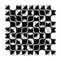 Abstract Vector Pattern - Unique, original, and completely random pattern design -  Paper pins Series A - 10