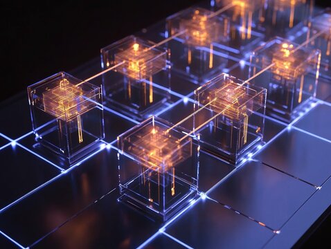 Blockchain Transaction Visualization in Glass Server Farm