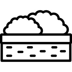 bush icon illustration design with outline