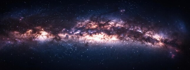 Obraz premium Celestial clouds drift in a slow motion sky, a fantasy of light against the dark cosmos