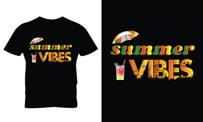 Colorful and fashionable summer t-shirt design for men and women. Custom t-shirt design.