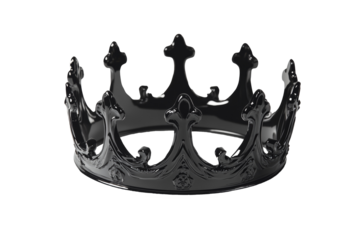 Glossy black crown. Transparent bottom