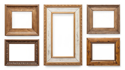 Stylish wooden frames with intricate details, designed for elegant wall decor, personalized artwork, or creative interior enhancements