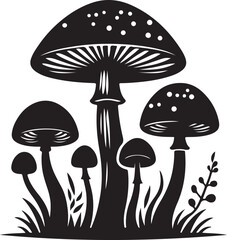 mushrooms vector illustration