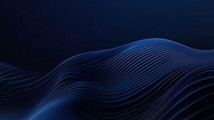 Minimalist Deep Blue Fabric Waves with Soft Lighting