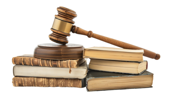 Judgment's Call: A symbol of justice lies atop a stack of worn law books, representing the legal process