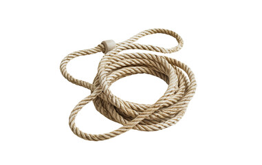Coiled Rope: A tightly coiled rope, presented in a high-angle shot, offers a textural study of fibrous strength and potential applications