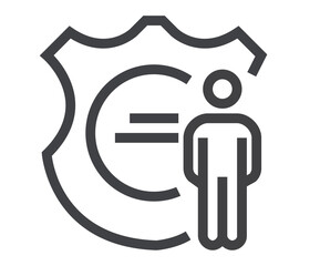 Police badge icon concept. Vector graphic design illustration