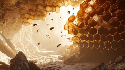 Honeycomb Cave: A Digital Vision of Nature's Architecture
