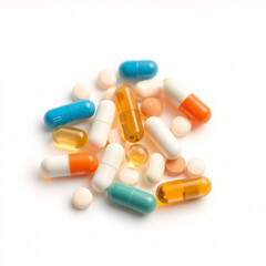 P&iacute;ldoras de vitaminas completas.Hay muchos colores diferentes.