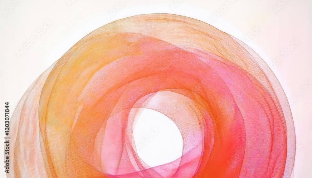 Aufkleber vibrant swirling abstract pattern in red and orange with soft gradient effect for modern design, decor, or digital art

