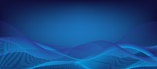 abstract dark blue gradient background, business technology digital communication template, illustration element, future banner poster cover pattern creative graphic vector