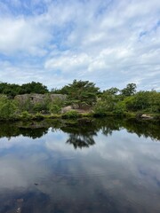 clouds over the lake