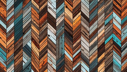 Aged reclaimed wood herringbone texture on abstract background design illustration 